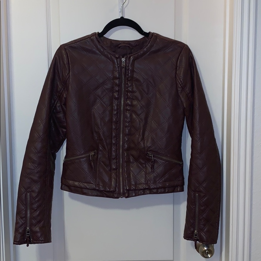 Faux leather jacket